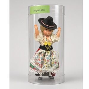 Vintage Tegernsee Bayern German Souvenir Doll in Original Case Bavarian Tracht